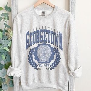 Vintage Georgetown oversized sweatshirt in classic gray * Multiple sizes